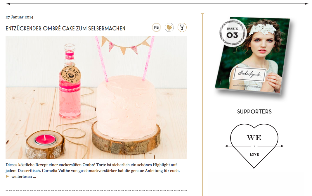 Hochzeitsguide - DIY Inspiration (January 2013) Do-it-yourself Ombré Cake