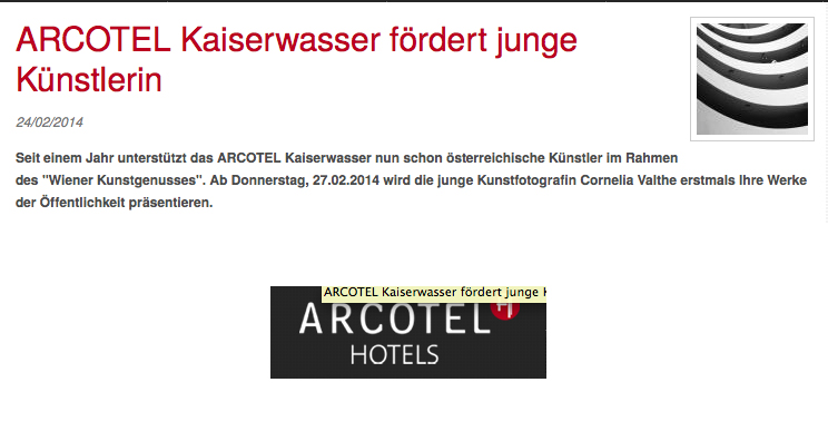 "Wiener Kunstgenuss" in ARCOTEL Kaiserwasser Wien