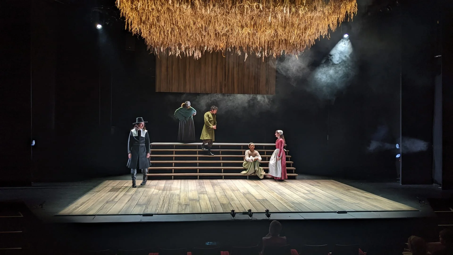  THE MANNINGTREE WITCHES by Ava Pickett  Mercury Theatre , Colchester/ Eleanor Lloyd Productions  dir: Natasha Rickman   The set, designed by    Sara Perks   , is simple but perfectly judged. It never distracts from the story and instead supports the