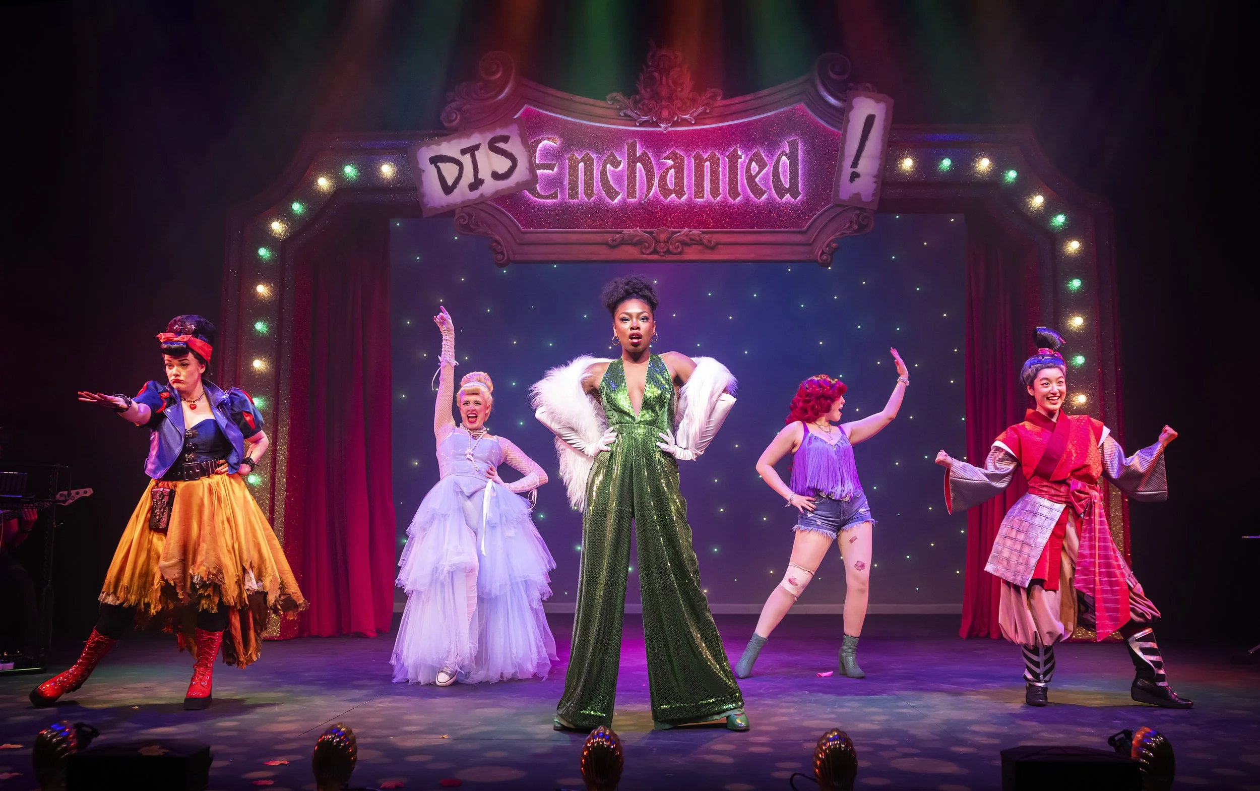  DISENCHANTED!  Lichfield Garrick/ Production Garden - Edinburgh &amp; UK Tour  dir: Daniel Buckroyd   Sara Perks’ costume design is the star of this production. She perfectly captures the essence of the Disney princesses we’re meeting, whilst bringi