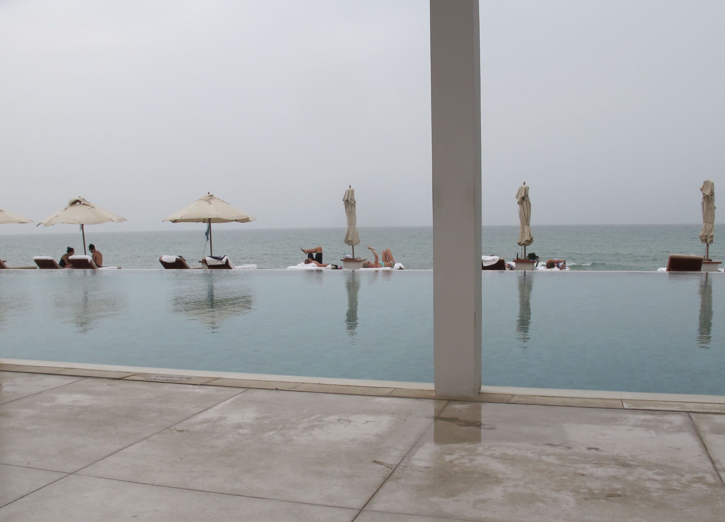 An overcast afternoon at the hotel's beach: For me, it was a perfect beach day.
