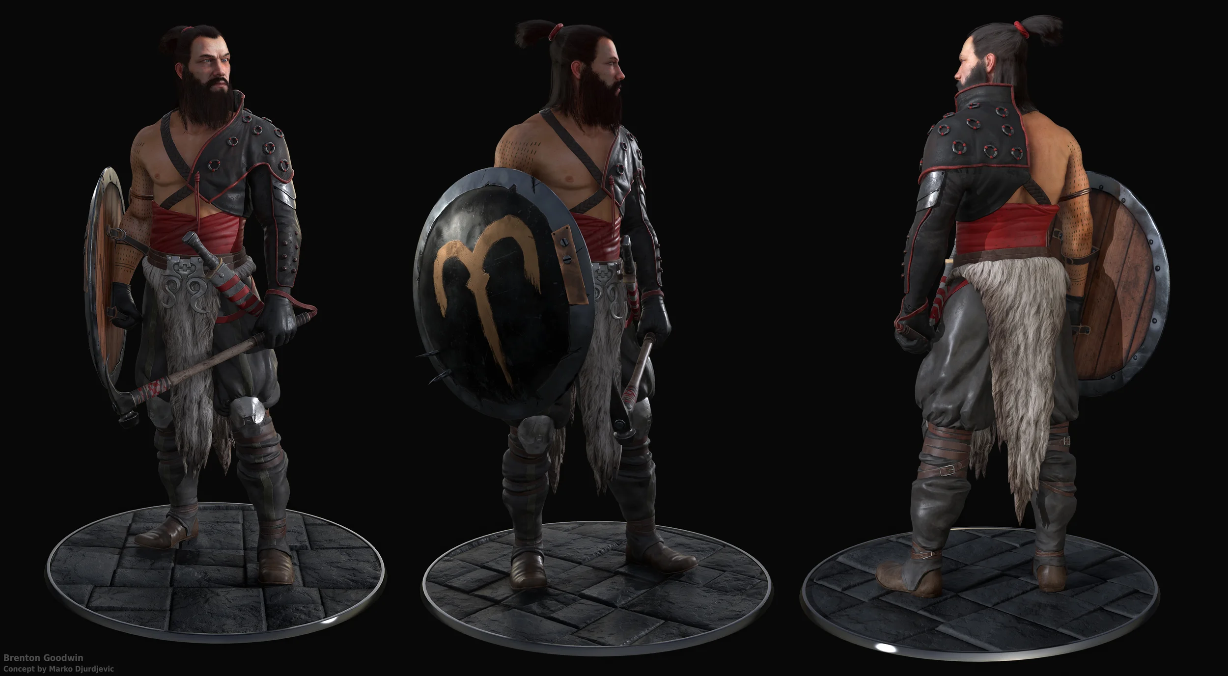 Hammer and Shield - real time character