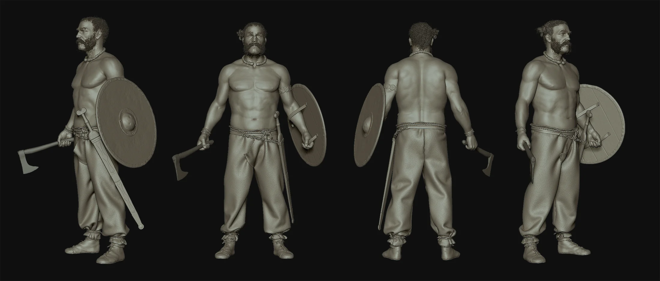 Axe and Shield Zbrush