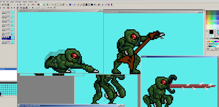 ... And here's a snazzy production screencap (and random guitar sprite - because distracted)!