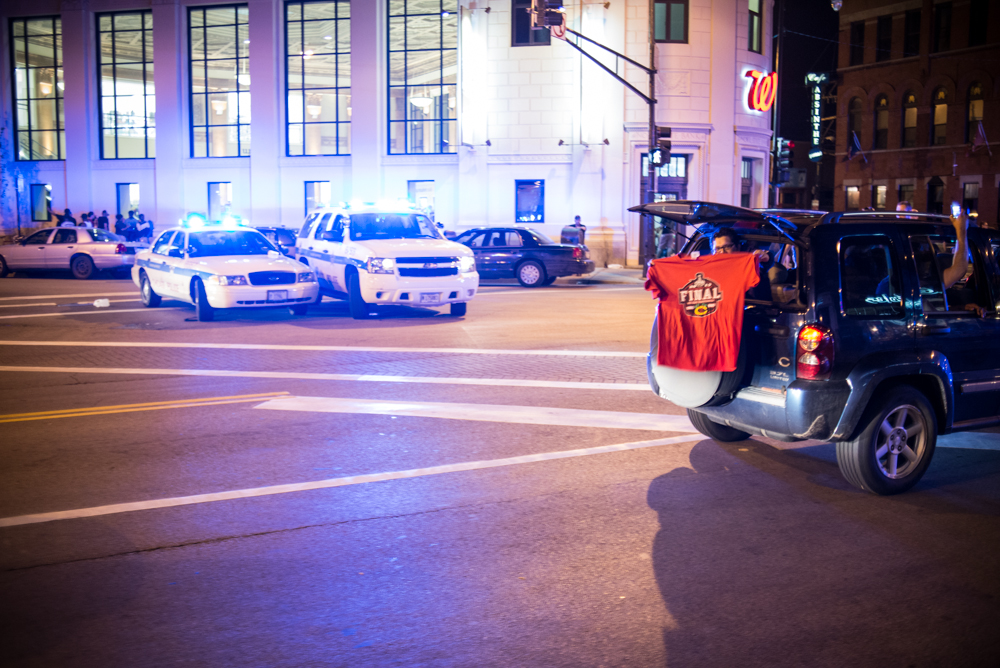  2013 Stanley Cup celebration in Wicker Park neighborhood of Chicago. 