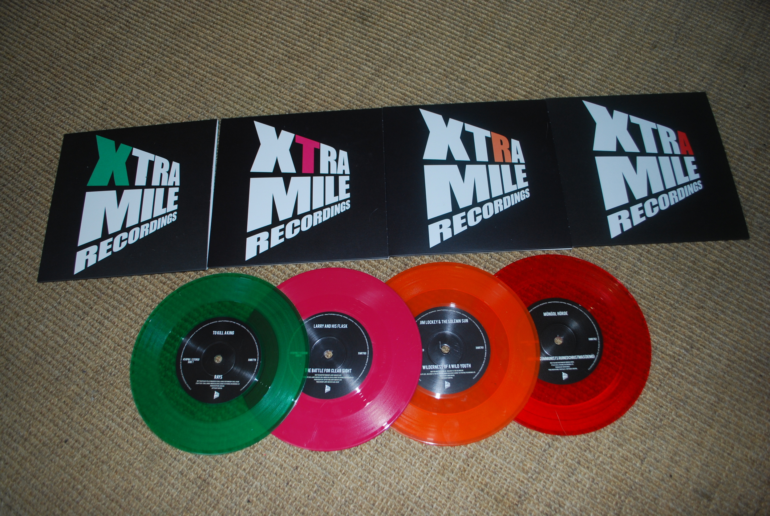XMR Single Sessions vinyl, all in a row. Look at the back of the sleeves for the code.