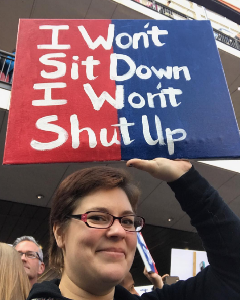 Marissa Street Team won't sit down won't shut up protest.png