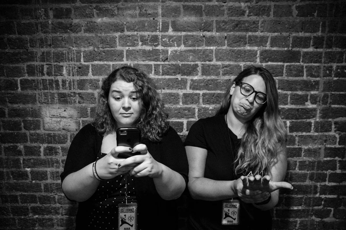 Valerie Gritsch and friend Hindi taking a breather at Lost Evenings 2017. Image : Ben Morse www.ben-morse.com