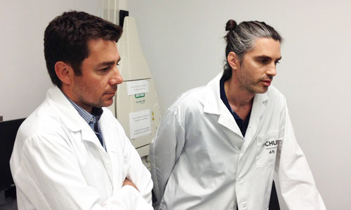 Drs. Nicolas Chomont (left) and Rémi Fromentin