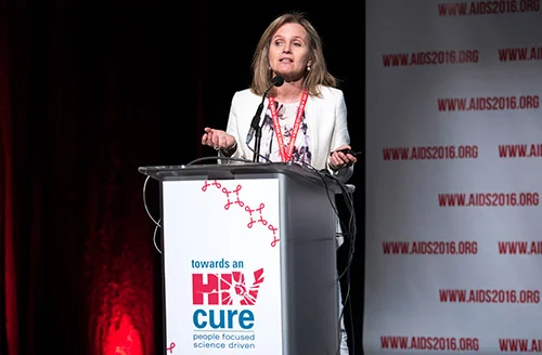  Dr. Lewin speaks at the Towards an HIV Cure Symposium, Durban, South Africa, July 2016.