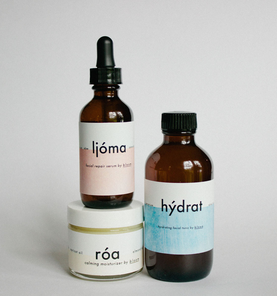 Show yr face the love it deserves by using our specially crafted facial skin care products: ljoma brightening facial repair serum infused with juniper berry, rose, and sweet orange; hydrat hydrating facial tonic made of rose and geraniam for instant refreshment; roa calming moisturizer effective on reparing and senstive or sun damanged skin by using ingredients like chamomile and calendula