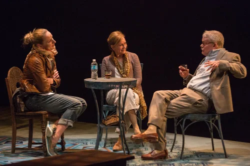 Miranda by James Still for Indiana Repertory Theatre 2017 Photo courtesy IRT. From left to right, Jennifer Coombs, Mary Beth Fisher and Torrey Hanson.
