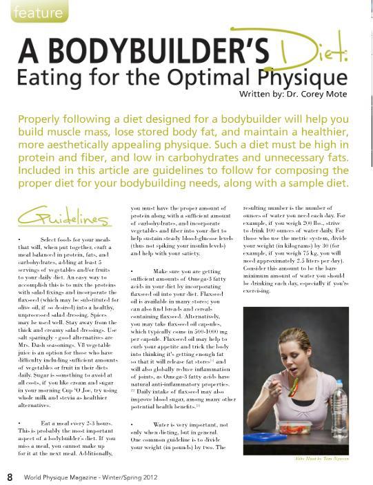 World Physique Magazine, winter/spring 2012