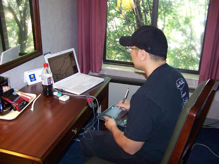 A far-too-regular situation: me working on my laptop in a hotel somewhere while on the road.