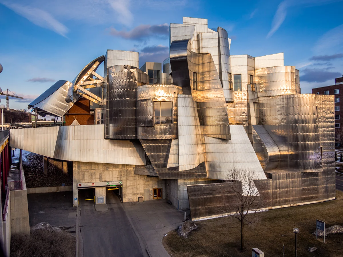 Weisman Art Museum , University of MN. Olympus E-PL5 + Panasonic Lumix 14mm/2.5 1/200 second at f/7.1, ISO 200.