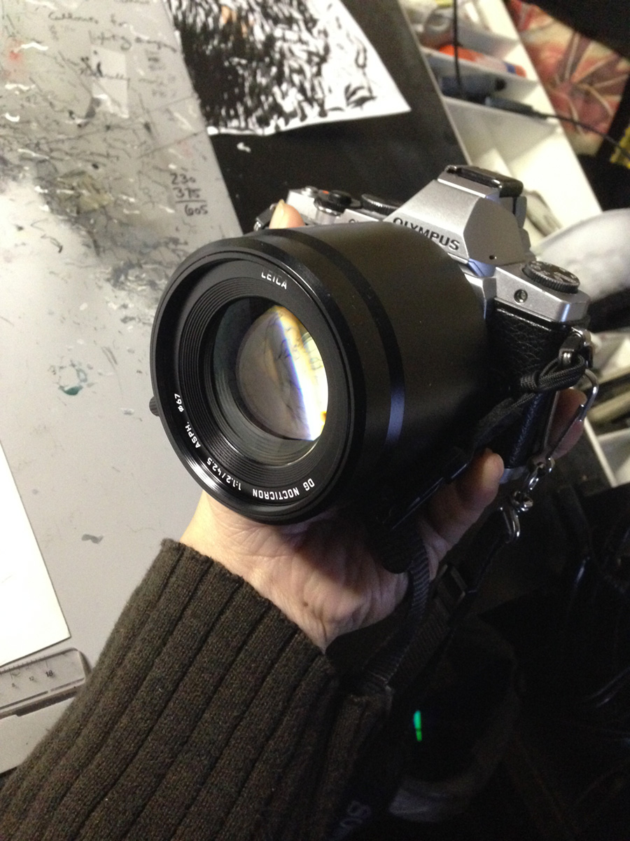 My current favorite interracial couple: Olympus OMD-EM5 + Panasonic-Leica Nocticron 42.5mm/1.2 lens.