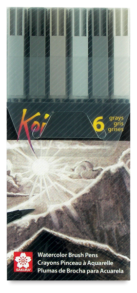 Package Illustration: Koi Watercolor Brush Pens