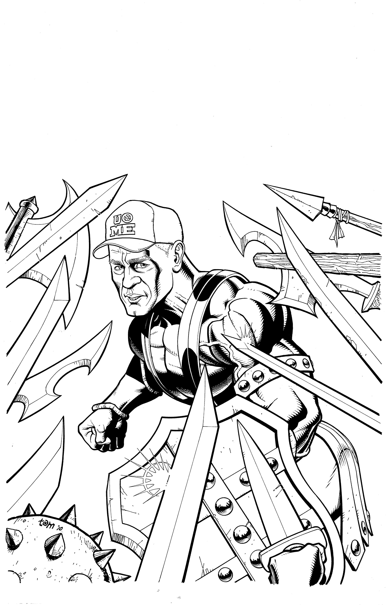 The comic book that never was: John Cena! After the Undertaker series that I illustrated, I was supposed to do a John Cena series. Unfortunately it never got the full green light other than this promo piece. :(