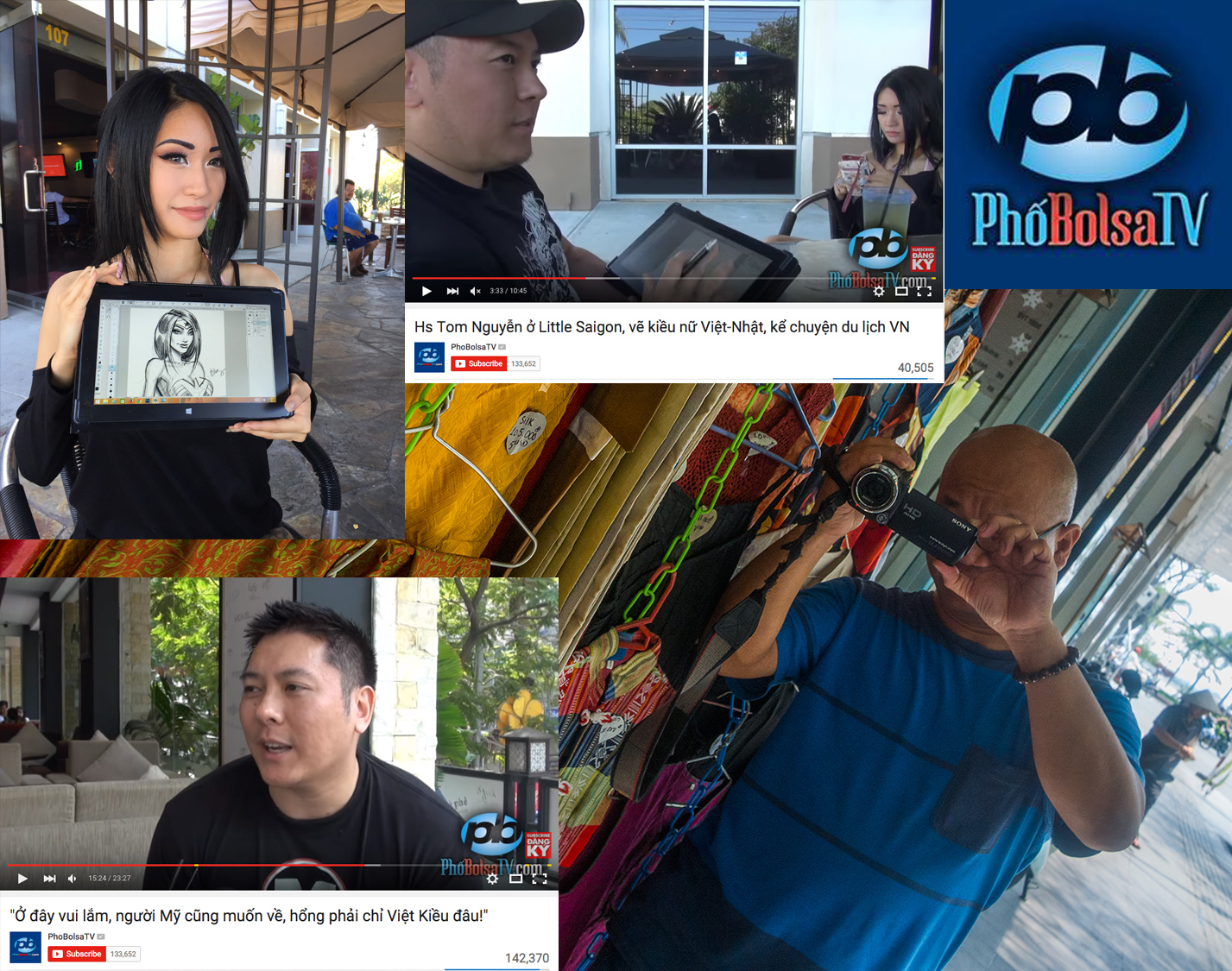 I was fortunate enough to meet Mr. Lan Vu of the Vietnamese famous PhoBolsa TV channel, and was interviewed twice by him--once in Saigon, Vietnam, and once in Orange County, CA.