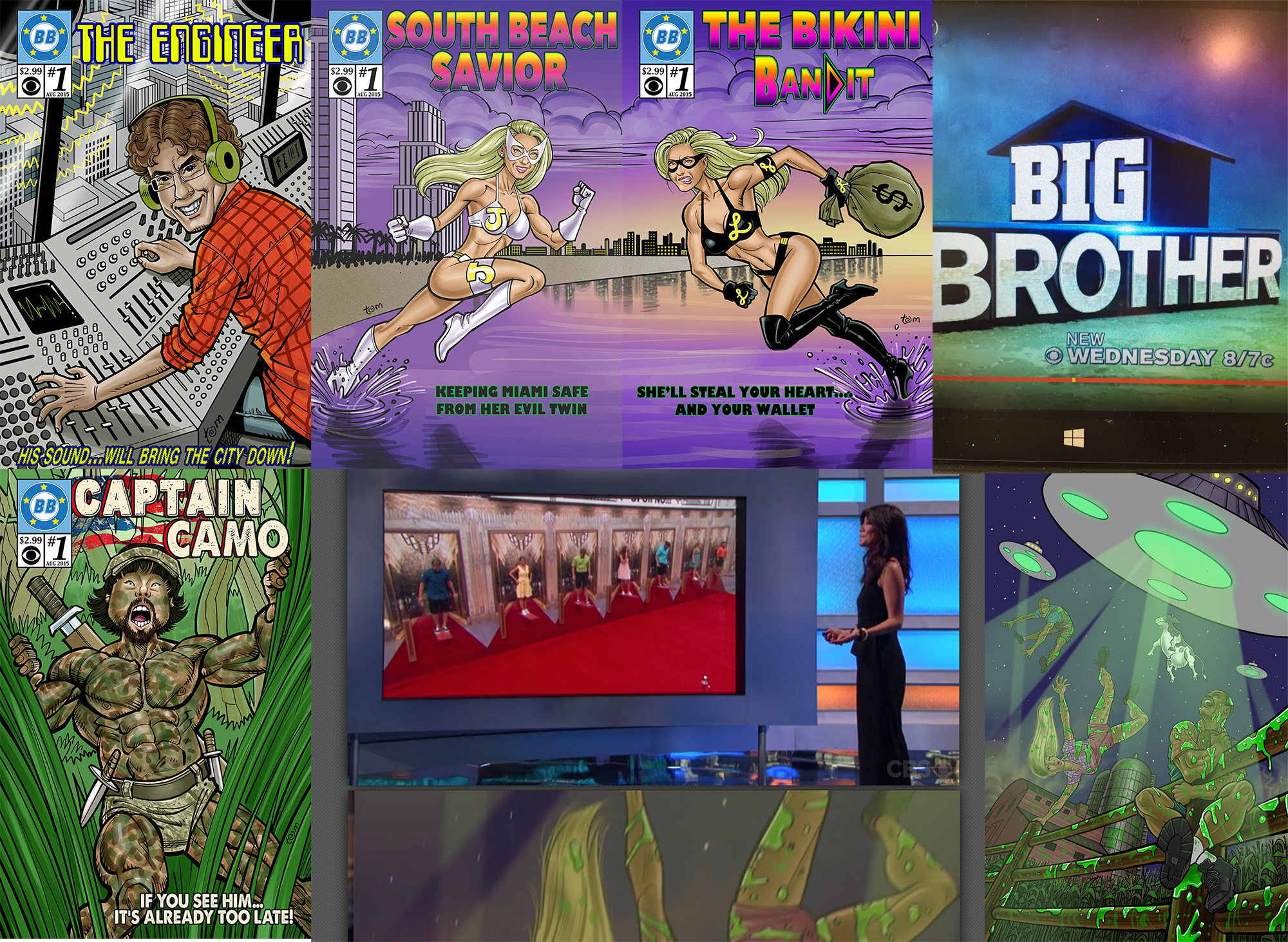 2015 I did quite a bit more television work than in 2014. I was asked back to do artwork for CBS's Big Brother 17 , and even did some behind-the-scenes concept/storyboard art for the show. Big thanks to Heath, Jessie, Andrew, and Shukra for the opportunity! 