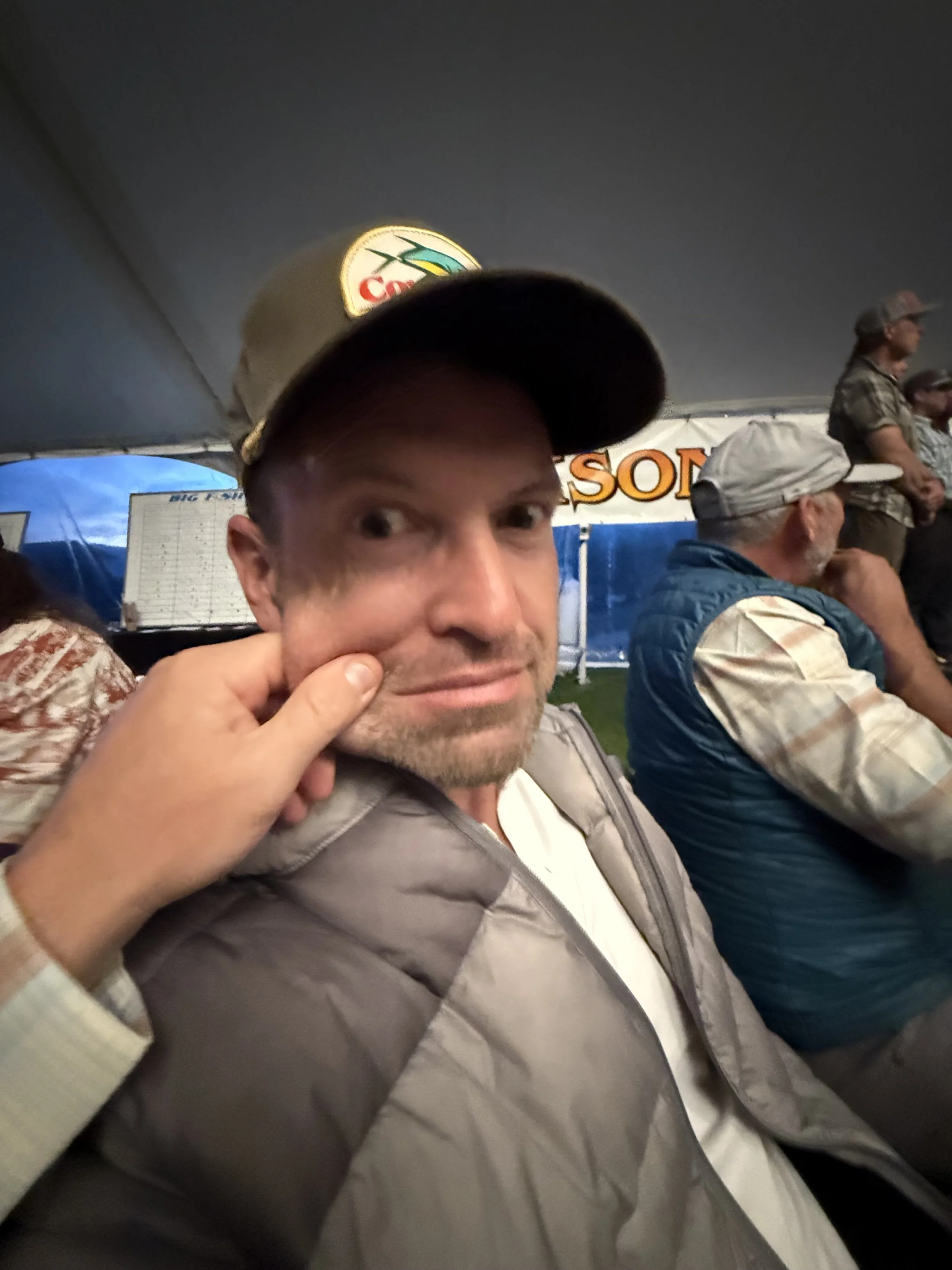 Pinching Fred at the One Fly event