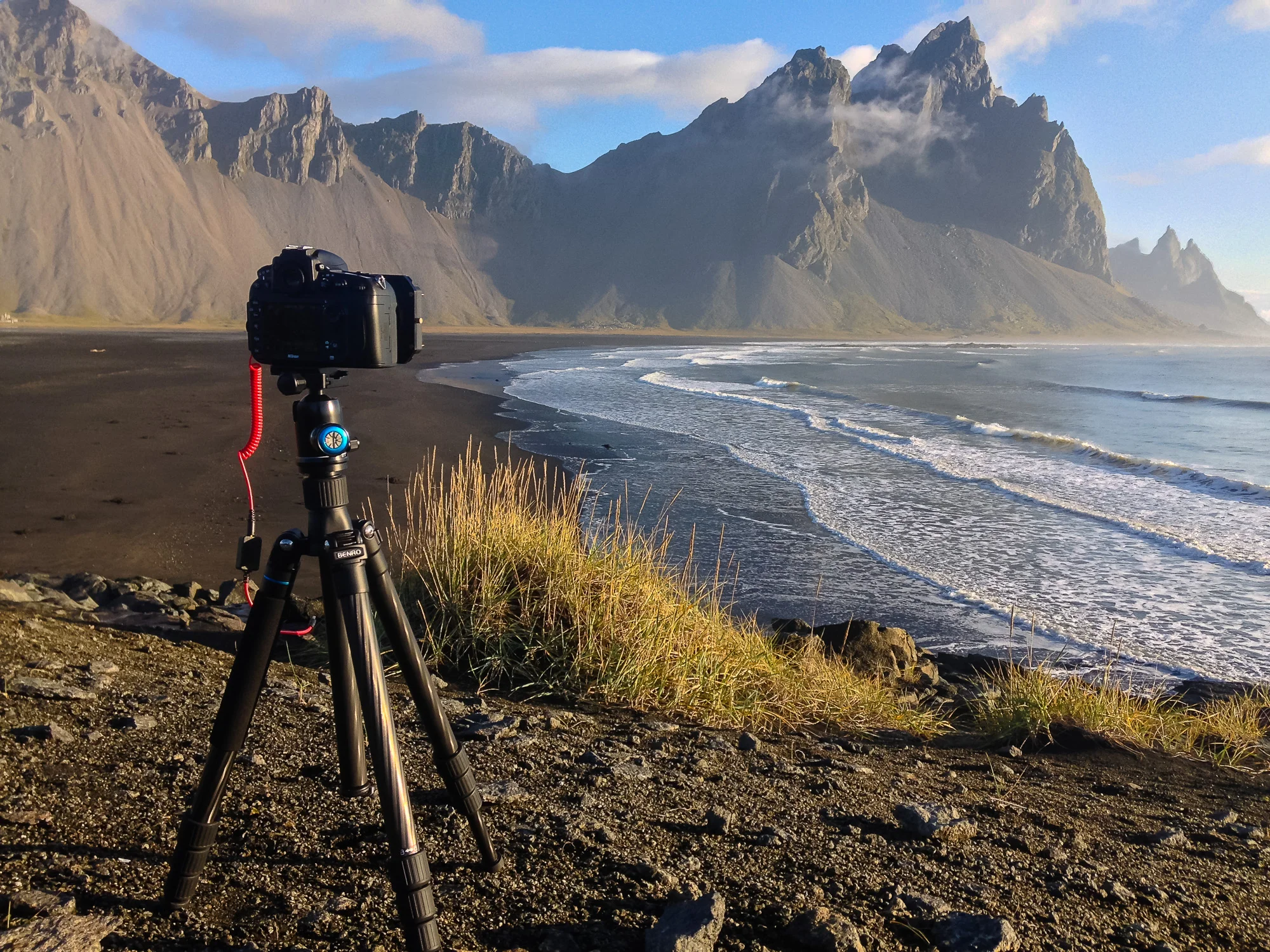 I love this Benro tripod, it's so light yet amazingly sturdy. It folds down small enough to fit in a carry-on too! It's the perfect travel tripod.