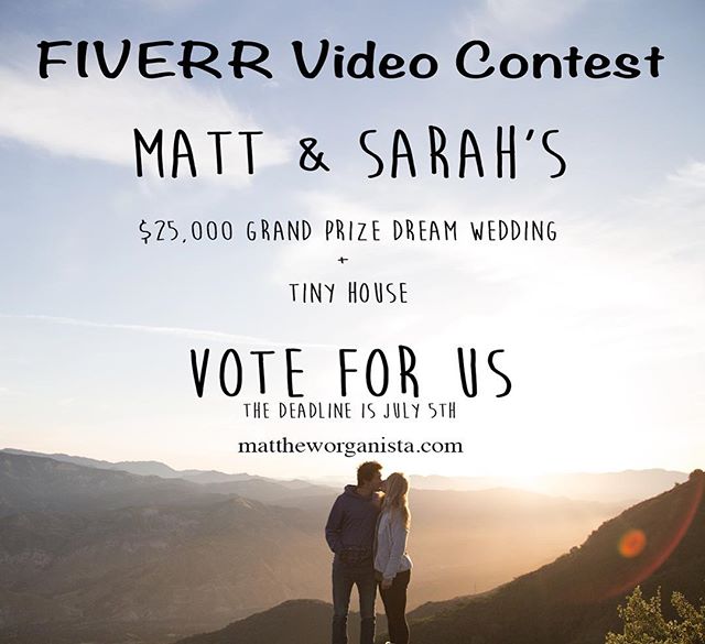 Our friends are building a tiny house to keep pursuing their dreams of pro triathlon and coaching youth sports 😀Please go vote for them to win this wedding contest! 👍🏼Vote here: www.mattheworganista.com (link is also in our profile)