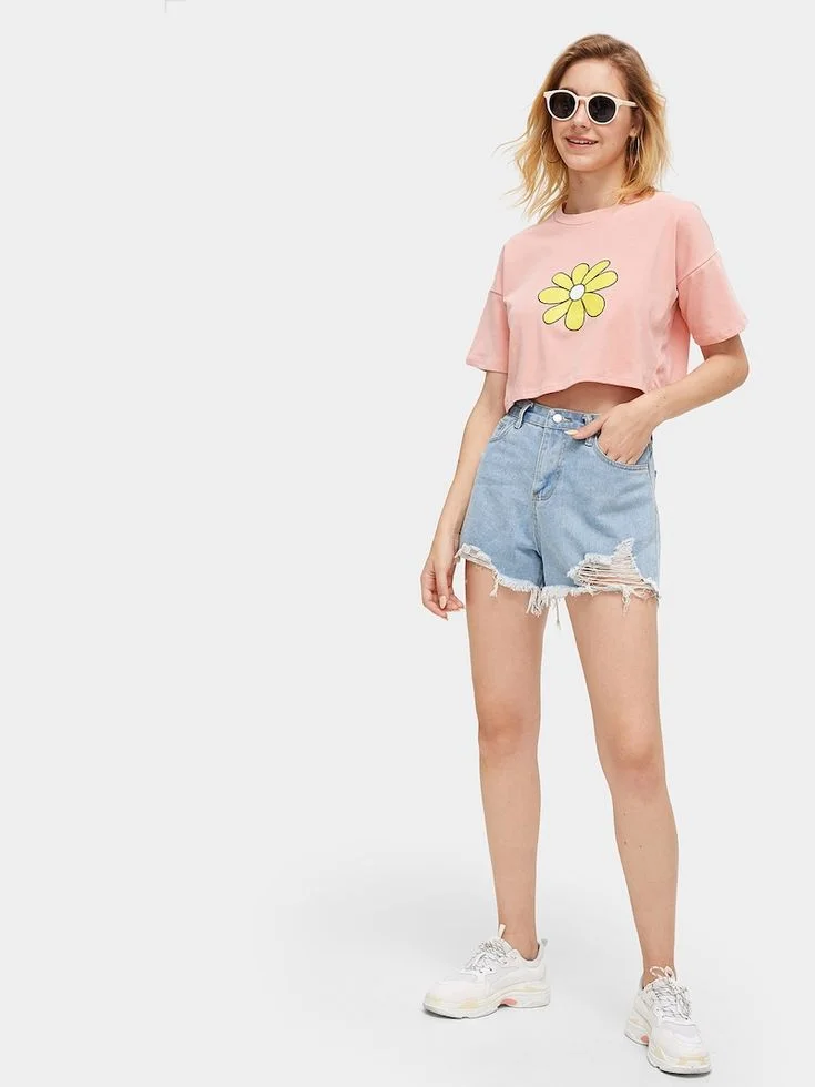 Floral Print Crop Tee _ ROMWE (2).jpeg