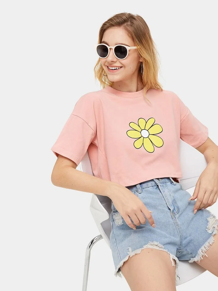 Floral Print Crop Tee _ ROMWE (1).jpeg