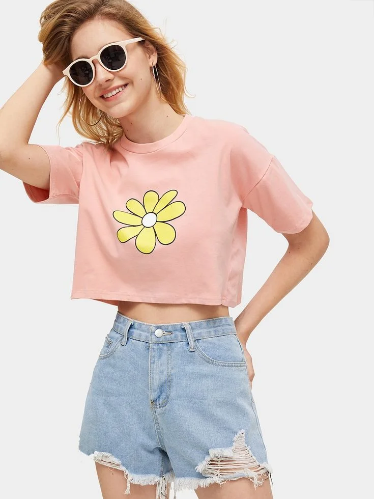 Floral Print Crop Tee _ ROMWE (4).jpeg