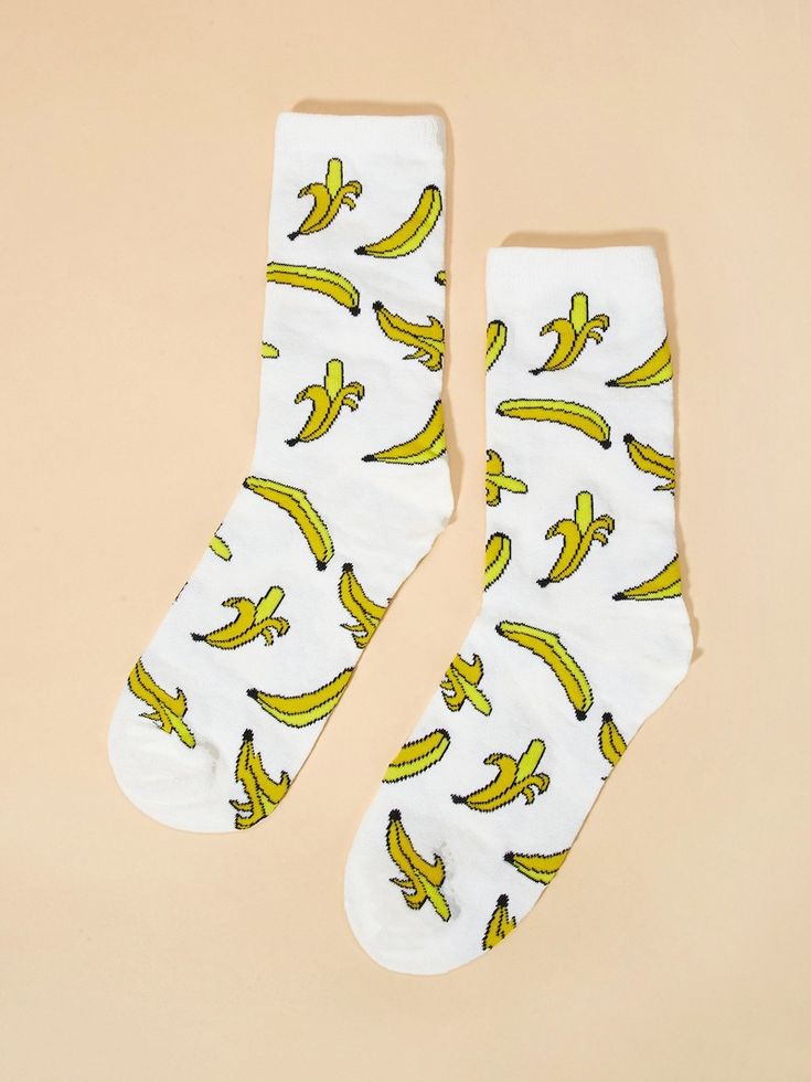 Banana Print Socks _ ROMWE.jpeg