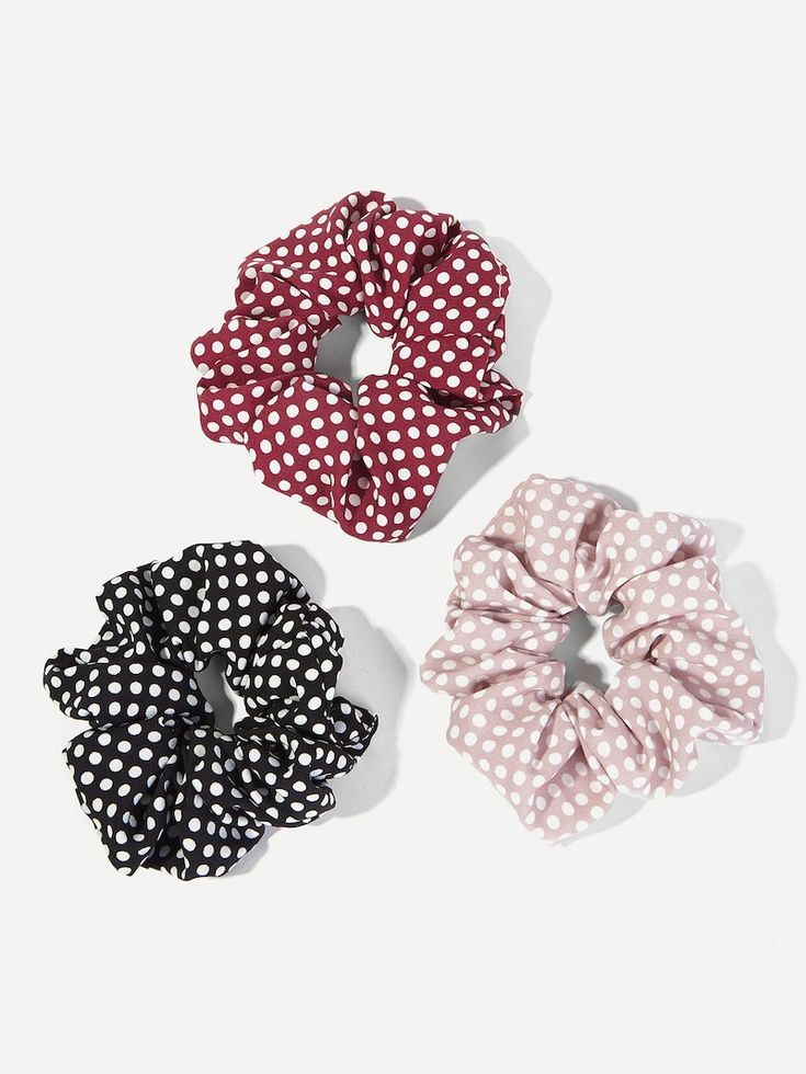 Polka Dot Print Elastic Scrunchies 3pack _ ROMWE.jpeg
