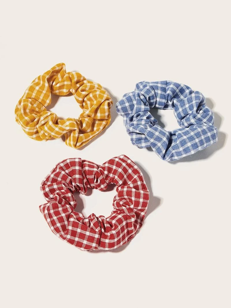 Ginham Hair Scrunchies 3pack _ ROMWE.jpeg