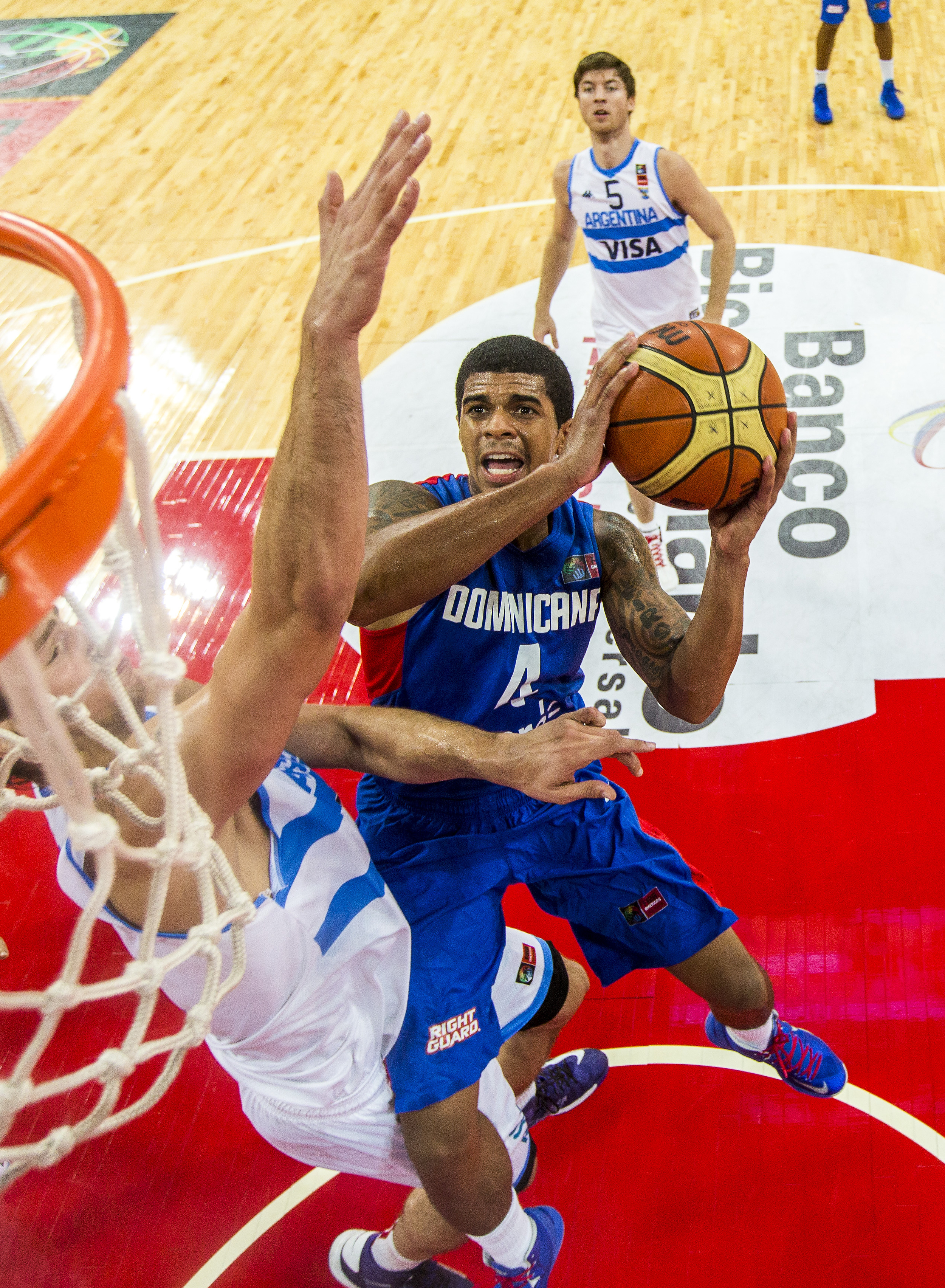 Edgar Sosa (Dominican Republic) Attacks the Basket