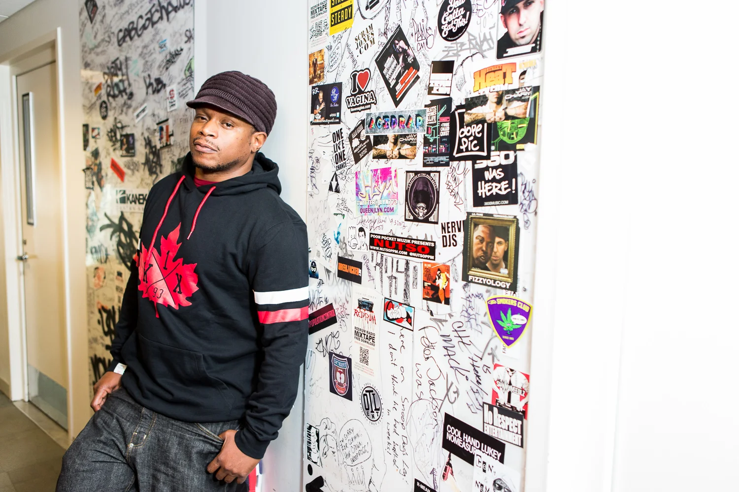 Sway, outside the Shade 45 studio in Manhattan, was down to earth, very easy to work with and generous with his time. 