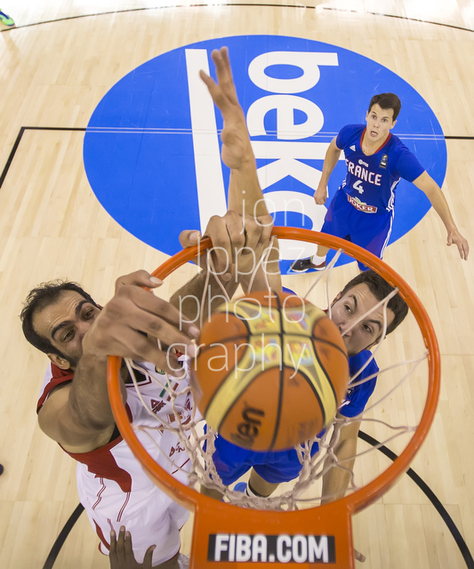 Up close and personal with Iran's Haddadi, a force to be reckoned with in the paint. 
