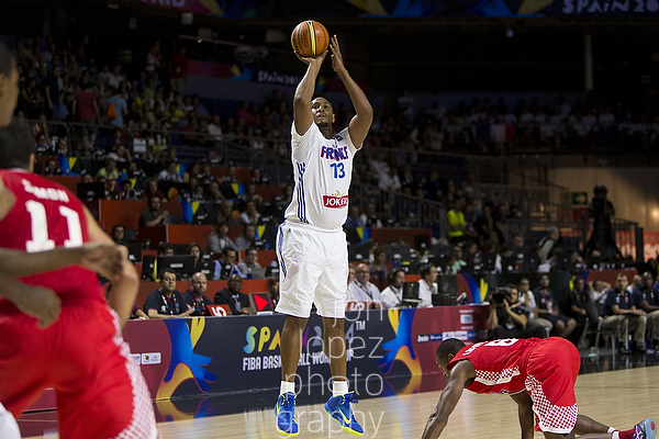France's Boris Diaw (13) was a coach on the floor for his national team, which should come as no surprise as he is fresh off of a dominant NBA title with the San Antonio Spurs, but his leadership was top notch. France finished with the bronze medal.