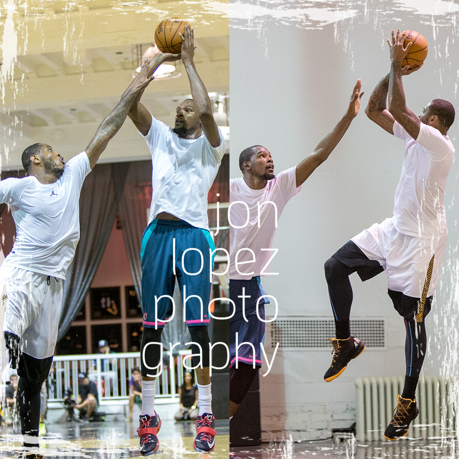 NBA MVP vs NBA scoring champ. This was one of the greatest matchups of 2014 and I was fortunate to be creating my shots from the sidelines of the action at Terminal 23.