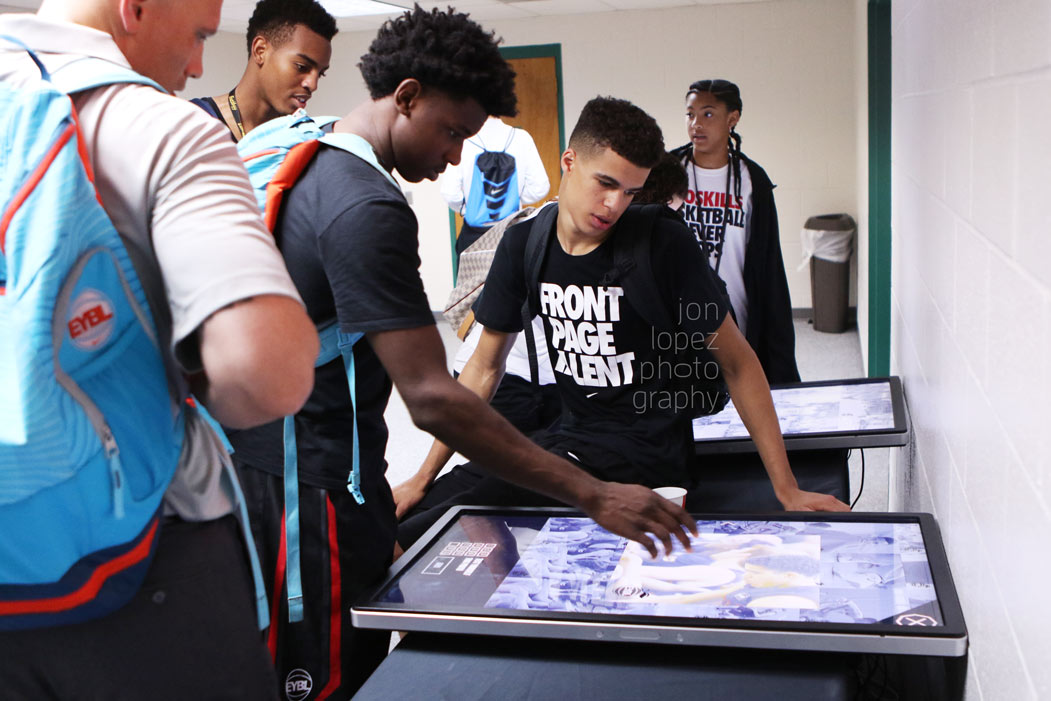 Players were able to swipe through my images on the big screen and send their favorites to their phones. 