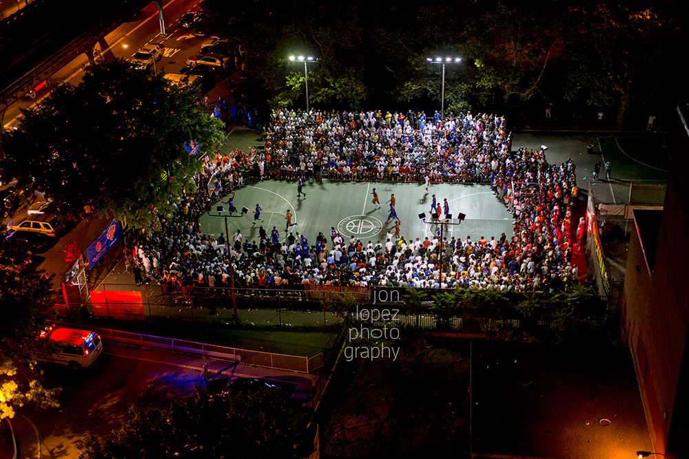 The Dyckman tournament at Monsignor Kett Playground in Washington Heights regularly draws beyond-capacity crowds. 