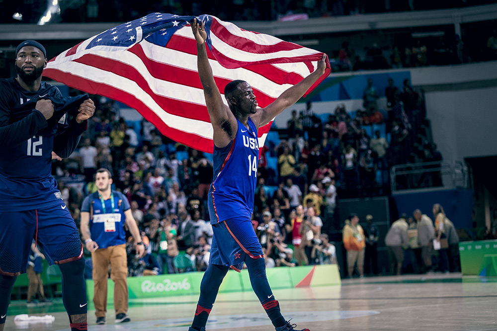 Draymond Green of the Golden State Warriors represented Team USA in Rio during the Olympics. 