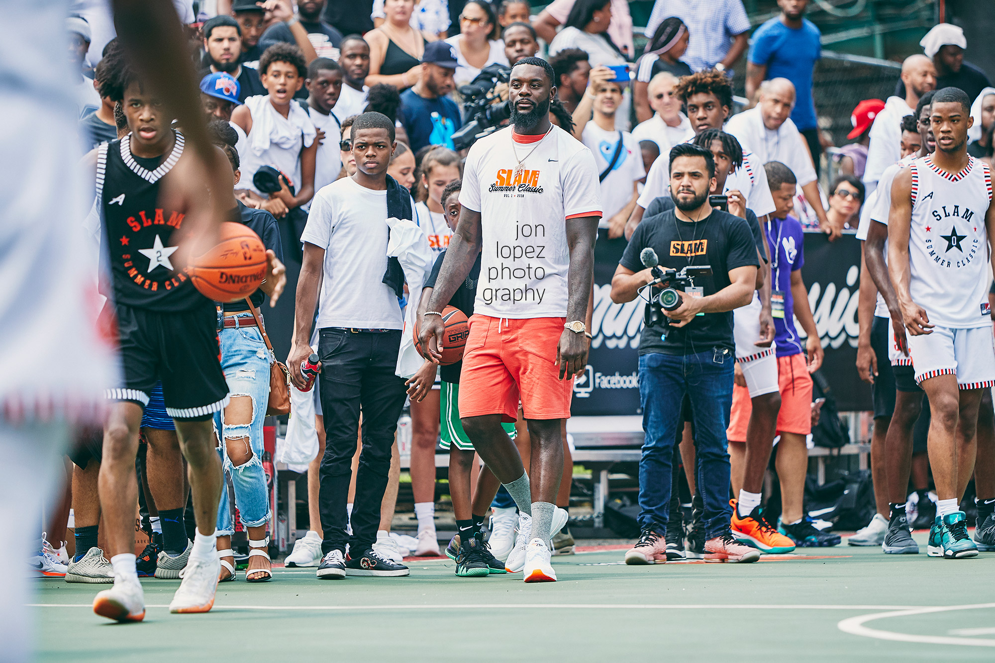 Los Angeles Lakers forward and Brooklyn native Lance Stephenson coached one of the teams at the SLAM Summer Classic at Monsignor Kett Playground in the summer of 2018.