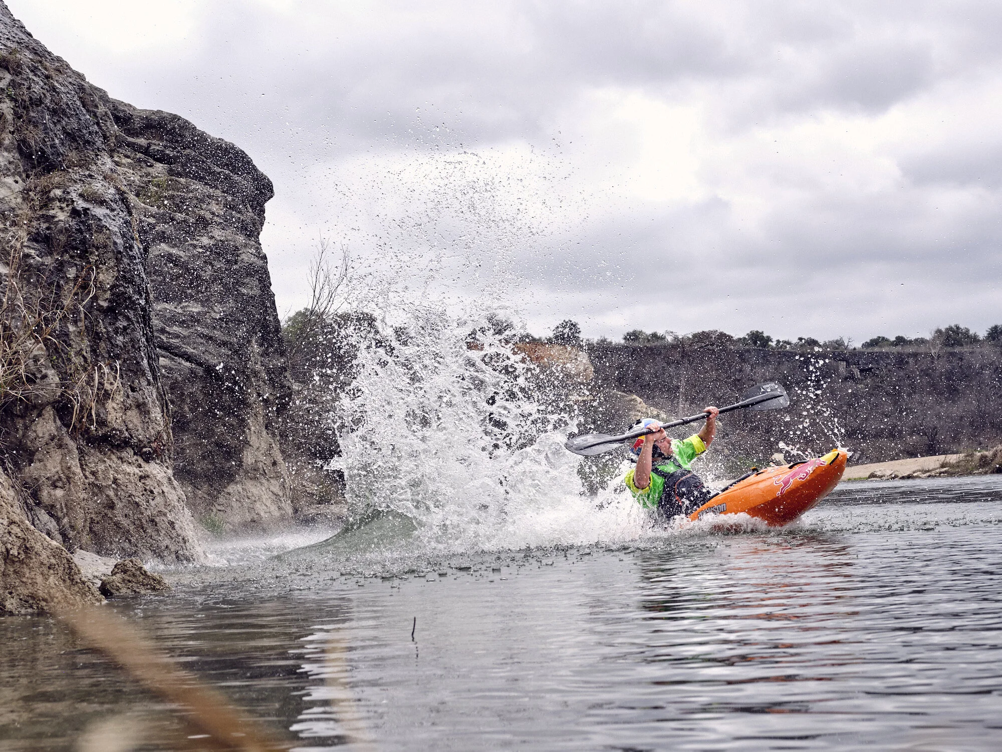  AUSTIN, TX January 25, 2020 - Red Bull Academy kayaking and climbing shoot.NOTE TO USER: Mandatory Copyright Notice: Photo by Jon Lopez  
