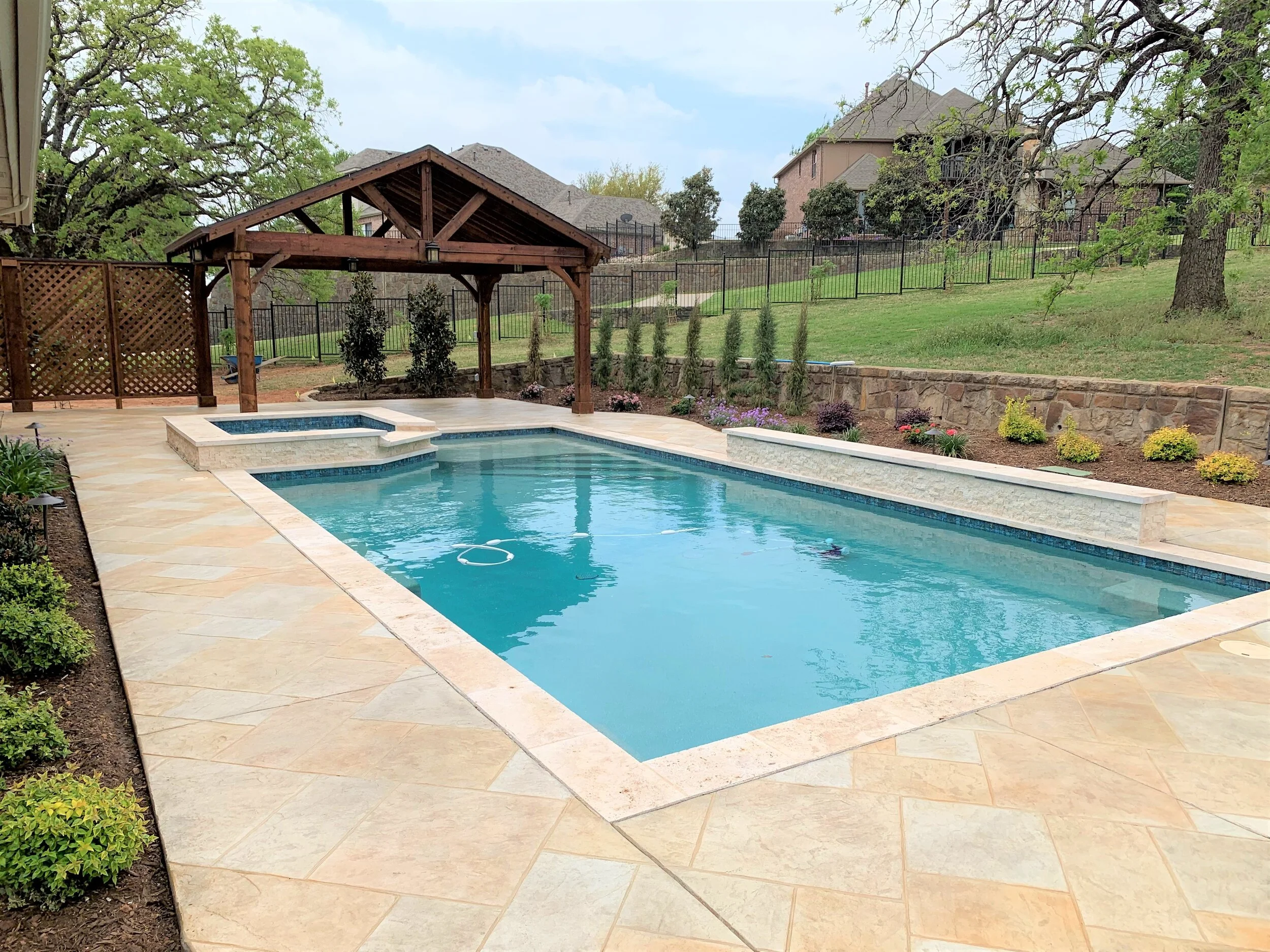 Flower Mound Amazing Back Yard Renovation - Swimming Pool