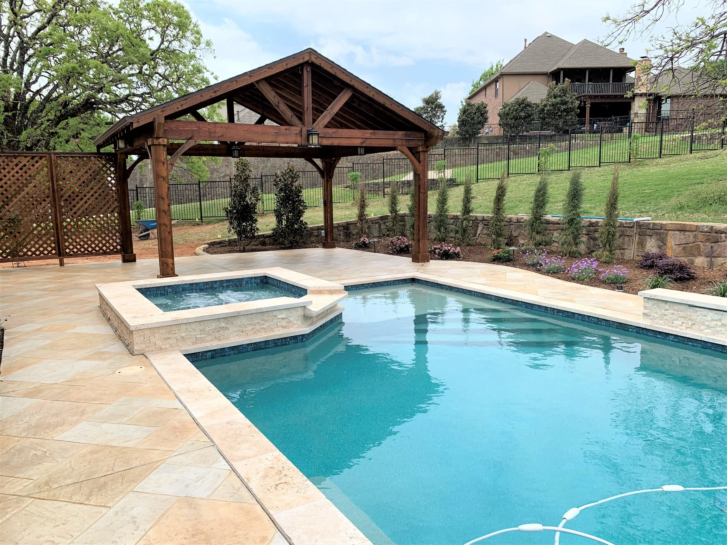 Flower Mound Amazing Back Yard Renovation - Swimming Pool