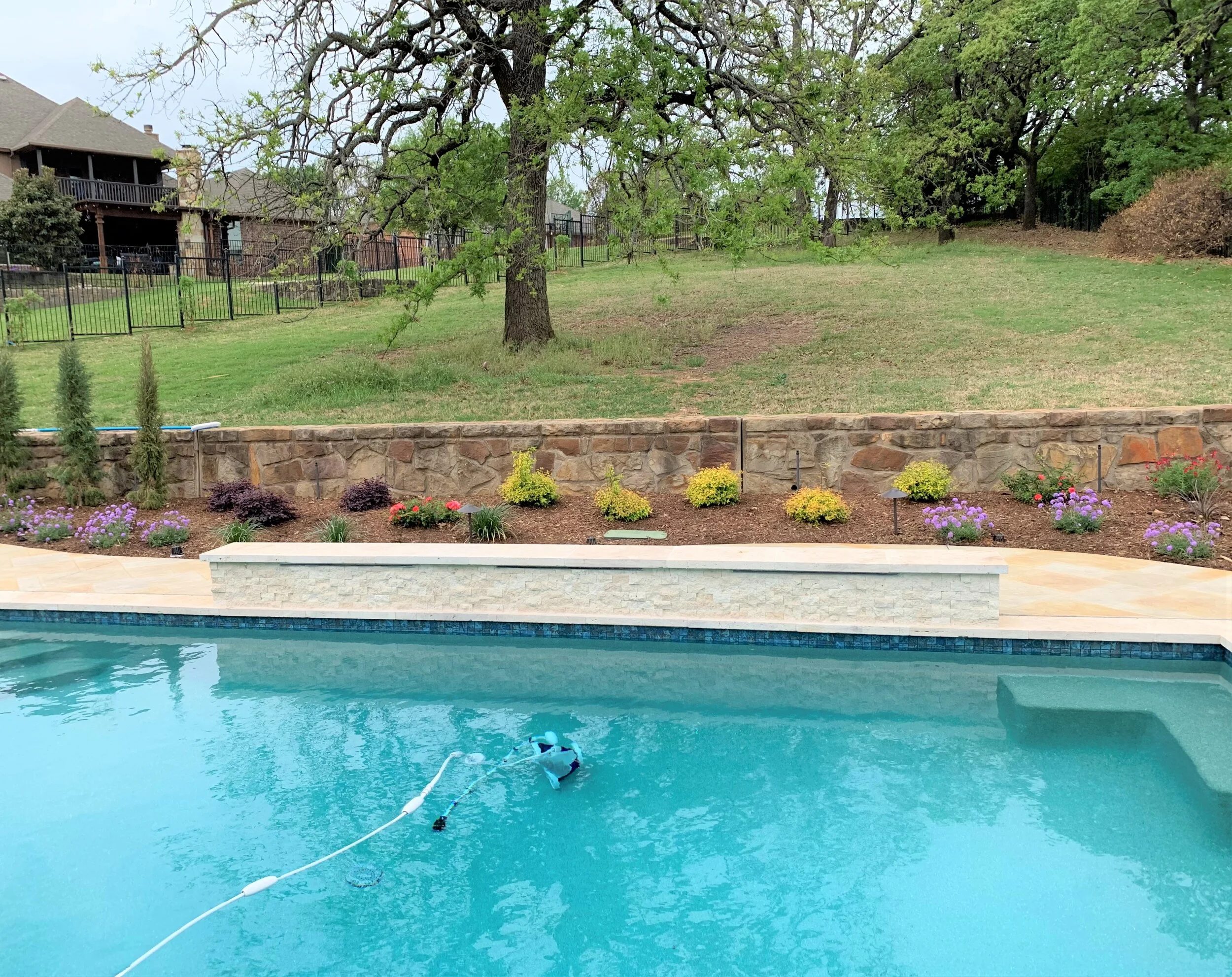 Flower Mound Amazing Back Yard Renovation - Swimming Pool