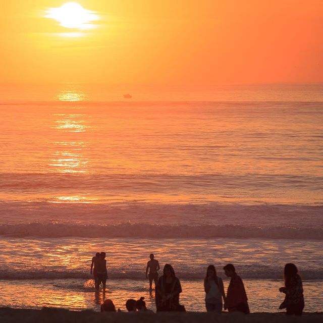 Pumpkin orange October sunset. Happy Halloween! 🎃