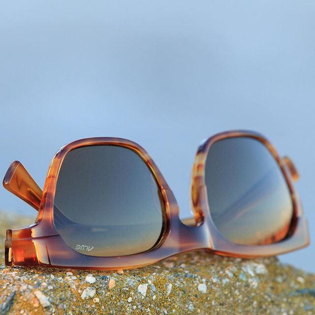 The Alue Two in Watermark Chestnut. Handmade in Japan featuring Alue's Polarized Mineral Glass lenses. #wearalue