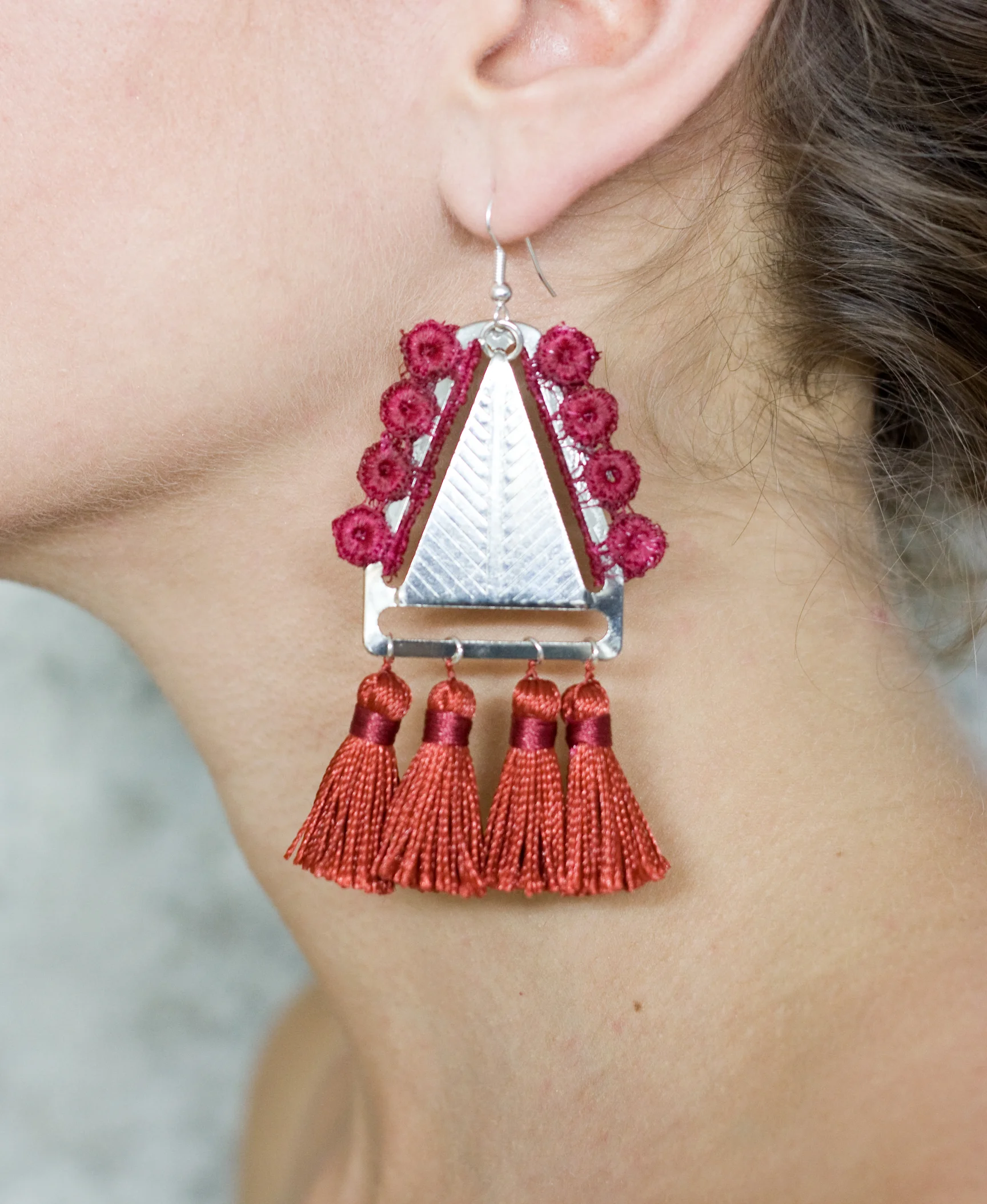   Tapestry earrings (details here)  
