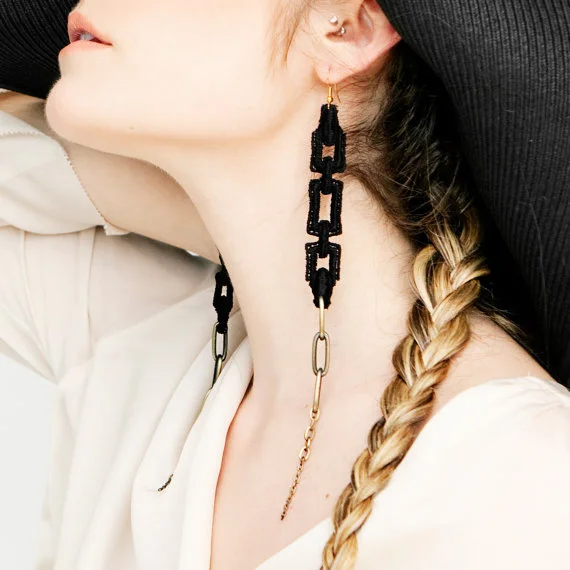 Chained earrings